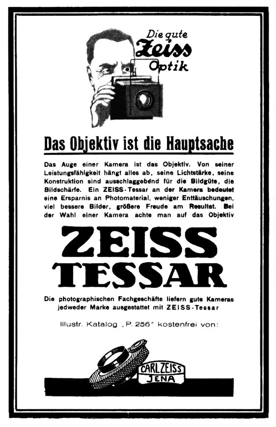 Tessar Werbung 1924