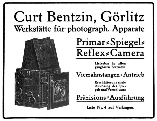 Curt Bentzin Reklame 1911