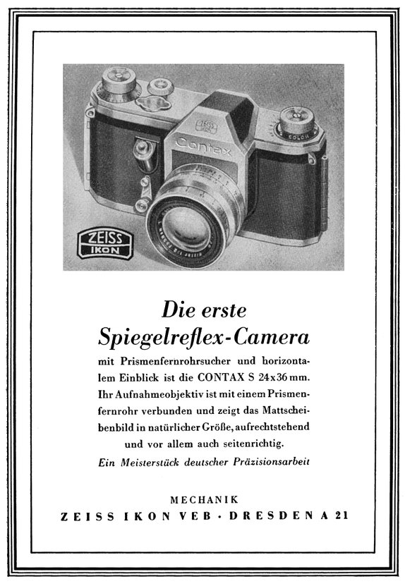 Contax S Reklame 1950/51
