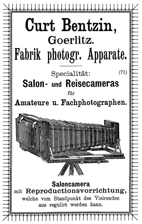 Curt Bentzin Reklame 1895