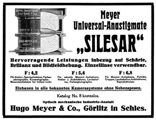 Meyer Doppelanastigmat Silesar 1911