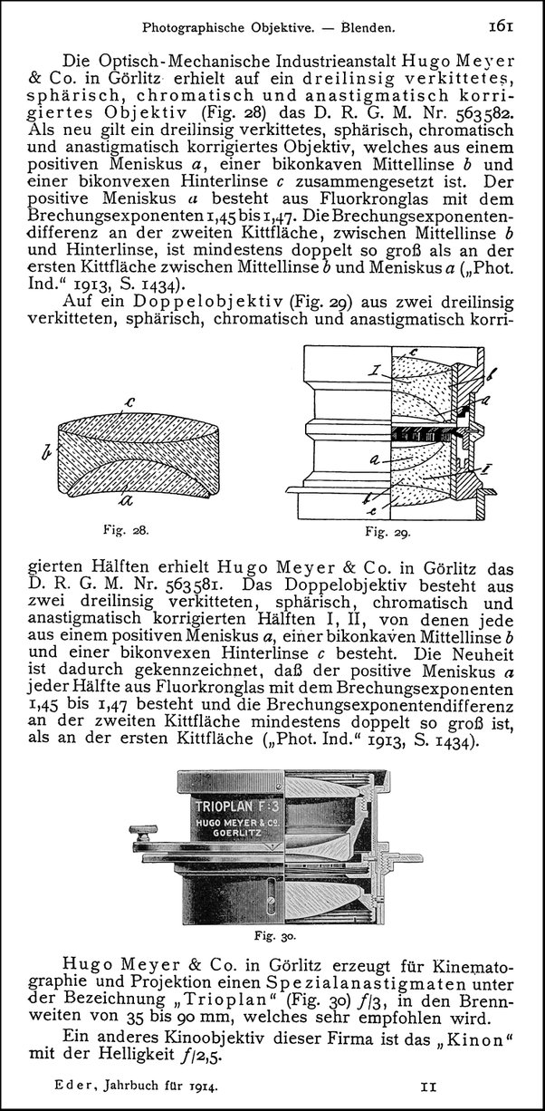 Meyer Trioplan Eder 1914