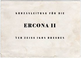 Kurzanleitung Ercona II 1956 / zeissikonveb.de